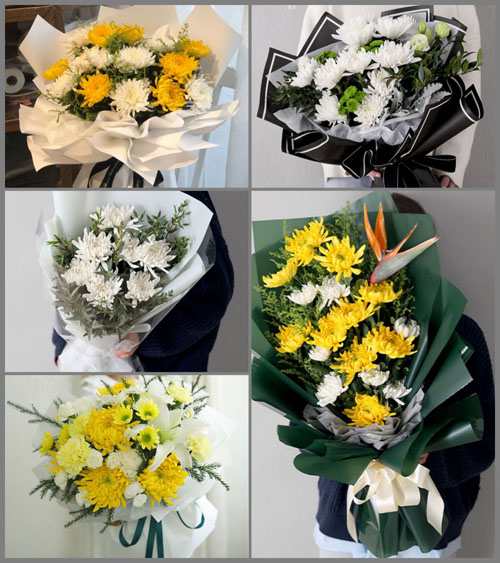 山东青岛胶州市九龙镇北匡家茔村白事花束代送